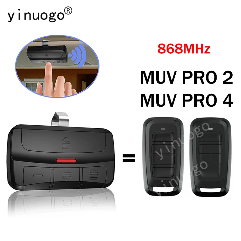 Compatible With JCM MUV PRO 2 MUV PRO 4 Gate/Garage Door Remote Control 868MHz Rolling Code Garage Door Opener JCM MUV PRO 4 2