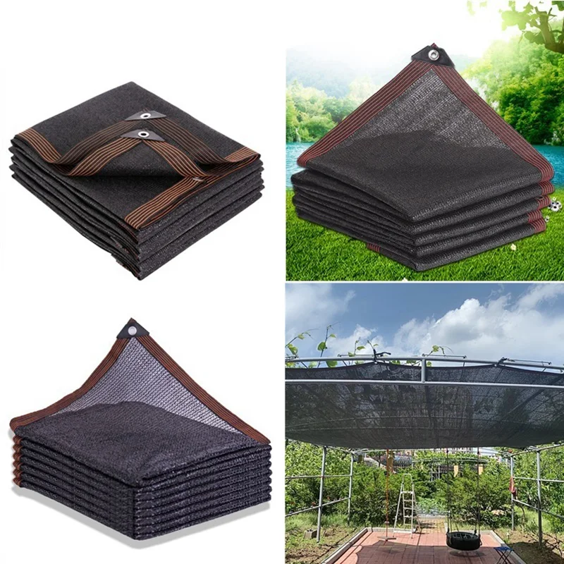 3~12Pin Anti-UV Black HDPE Sun Shade Net Garden Plants Cover Outdoor Pergola Canopy Screen Agriculture Greenhouse Sunshade Net