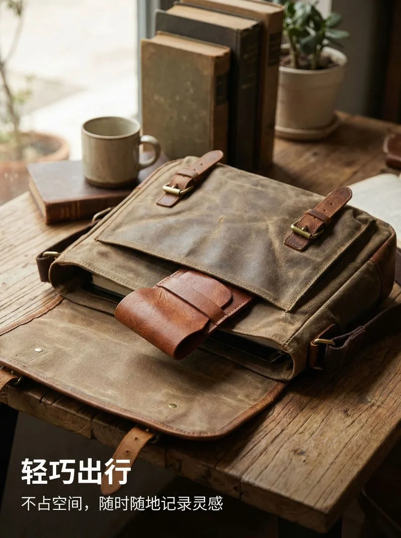 Cowhide Pen Case Holder Handmade Fountain Multi Pens Pouch Vegetable tanned leather Simple Pen Protective Sleeve Cover