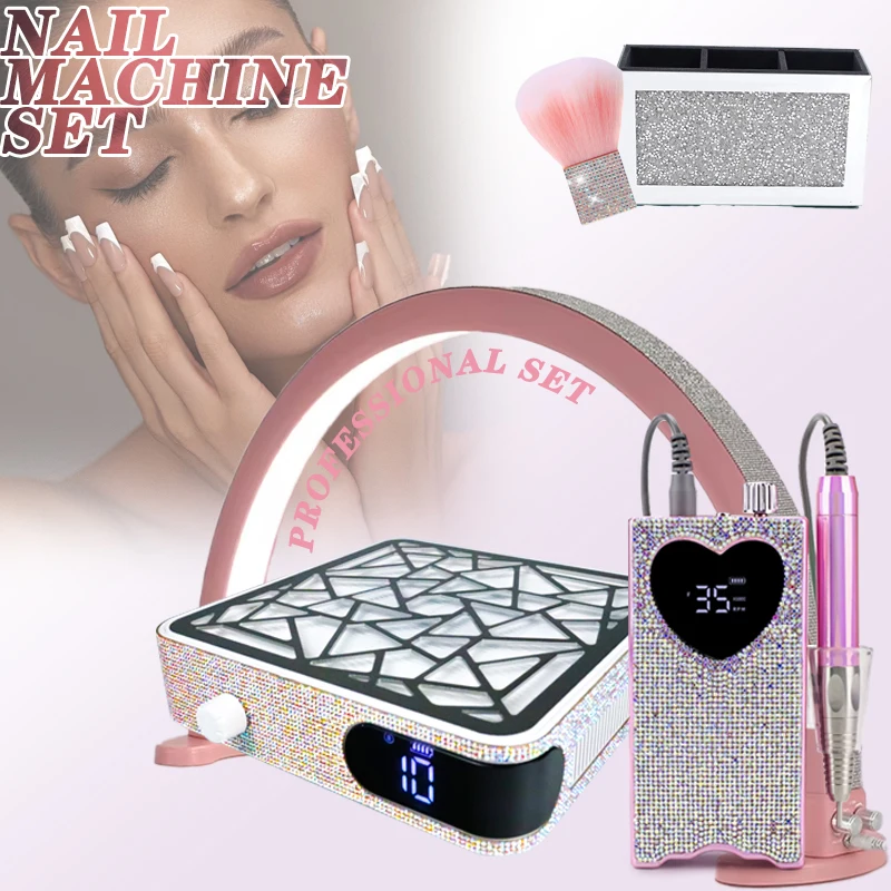 

High Power Rechargeable Cordless Gel Nail Set Quality Nail Art Salon Tool with Touch Switch Nail Drying