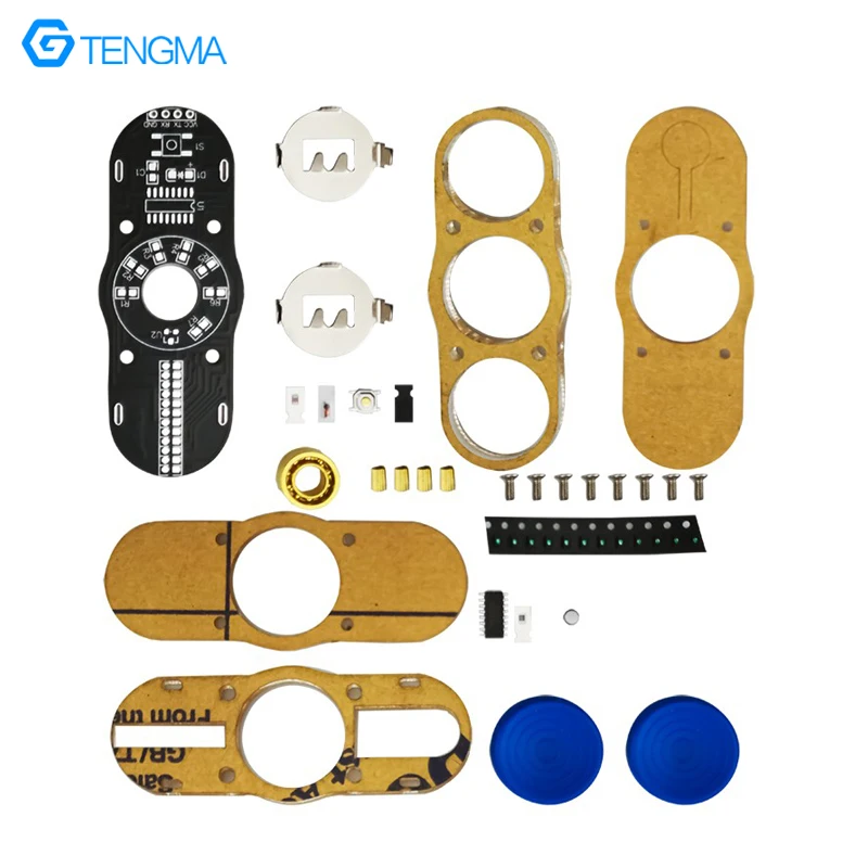 Two-page LED flashing fingertip gyroscope kit 51 single-chip microcomputer circuit board welding DIY electronic production
