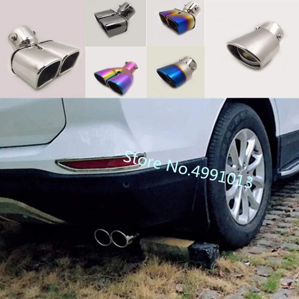 Car Rear Back Cover Muffler End Pipe Outlet Dedicate Exhaust Manifolds Tip Tail For Chevrolet Equinox Third GE 2017 2018 2019