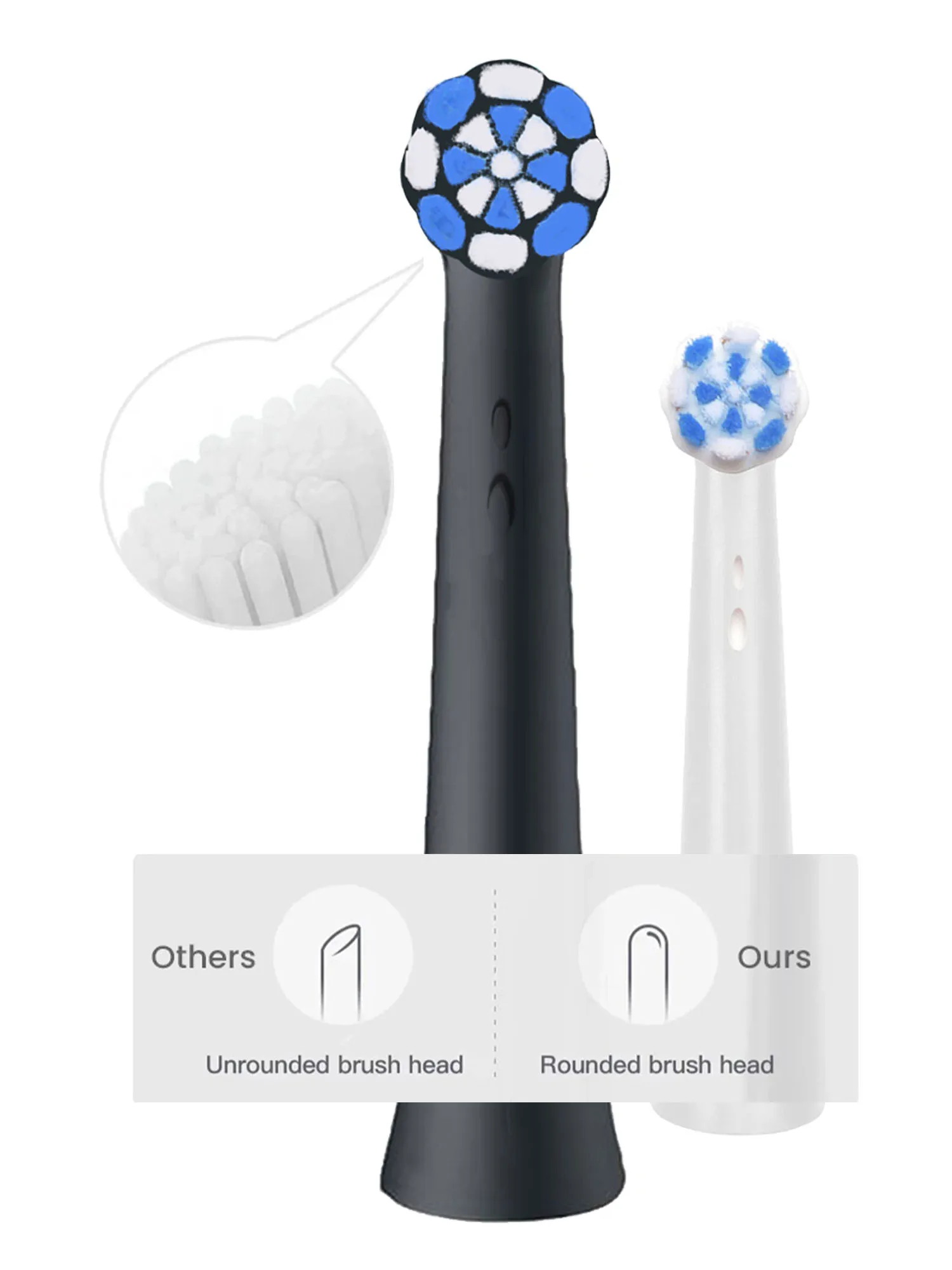 4 قطعة رؤوس فرشاة الأسنان البديلة المتوافقة مع براون أورال B iO 3 4 5 6 7 8 9 10 سلسلة فرشاة الأسنان الكهربائية #2