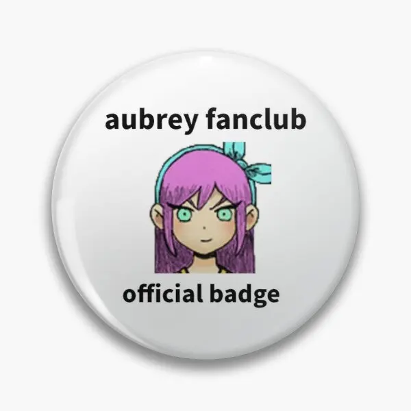 Omori Aubrey Fanclub Official Badge  Customizable Soft Button Pin Fashion Hat Metal Clothes Funny Jewelry Badge Collar Cute