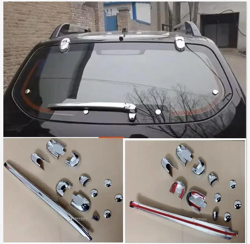 Free shipping For Hyundai  TUCSON 05-09 Chrome Rear Window Wiper cover trims 12pcs