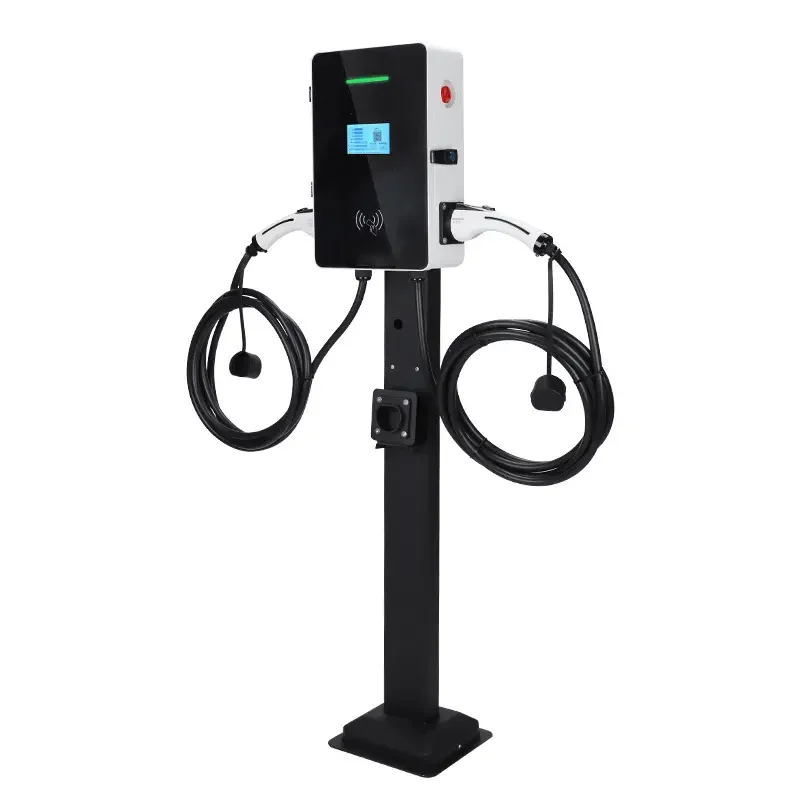 

Commercial Ocpp Mennekes 32A 3 Phase 14kw 22kw 44kw Double Gun Wallbox Fast Electric Charging EV Charger
