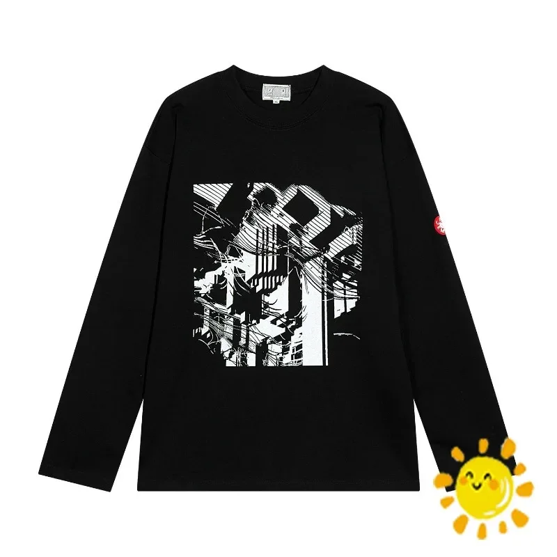 

New Crewneck CAVEMPT Long Sleeved T Shirt Men Women Best Quality CAV EMPT Tops Tee T-shirt