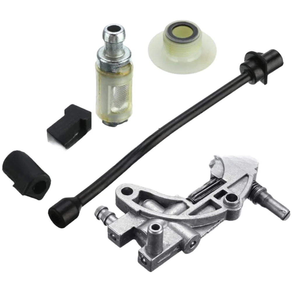 Oil Pump Gear Kit with Oil Filter for 45cc 52cc 58cc for chainsaw Sprocket Hubs and Compatible 4500 5200 5800 Engine Mounting