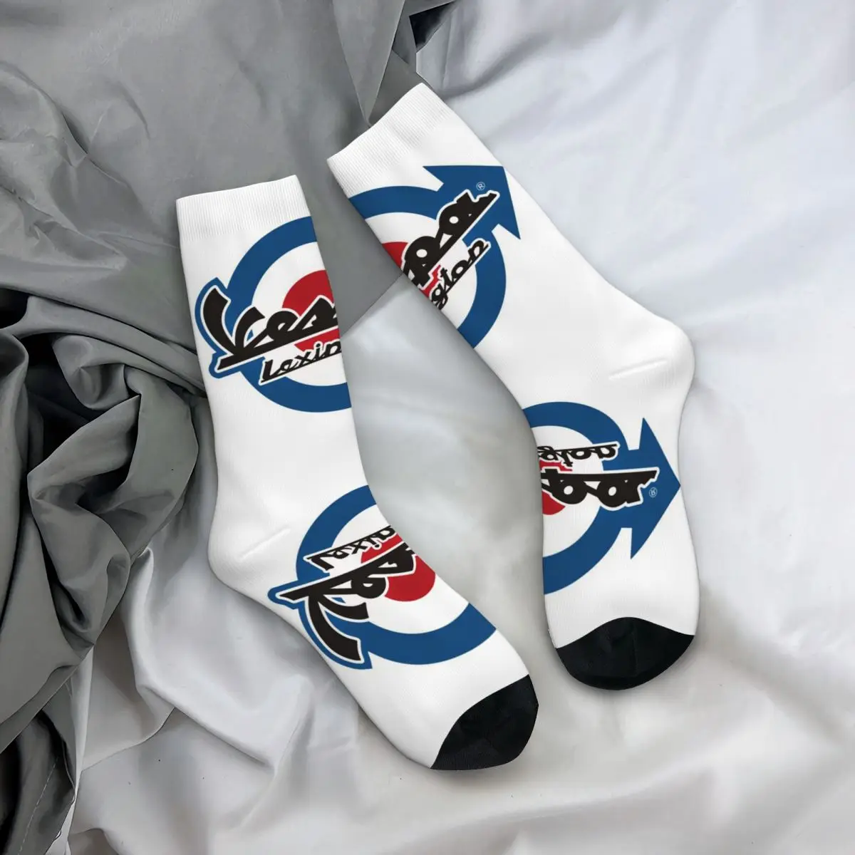 Vespa Logo Socks Harajuku Super Soft Stockings All Season Long Socks Accessories for Man's Woman's Gifts