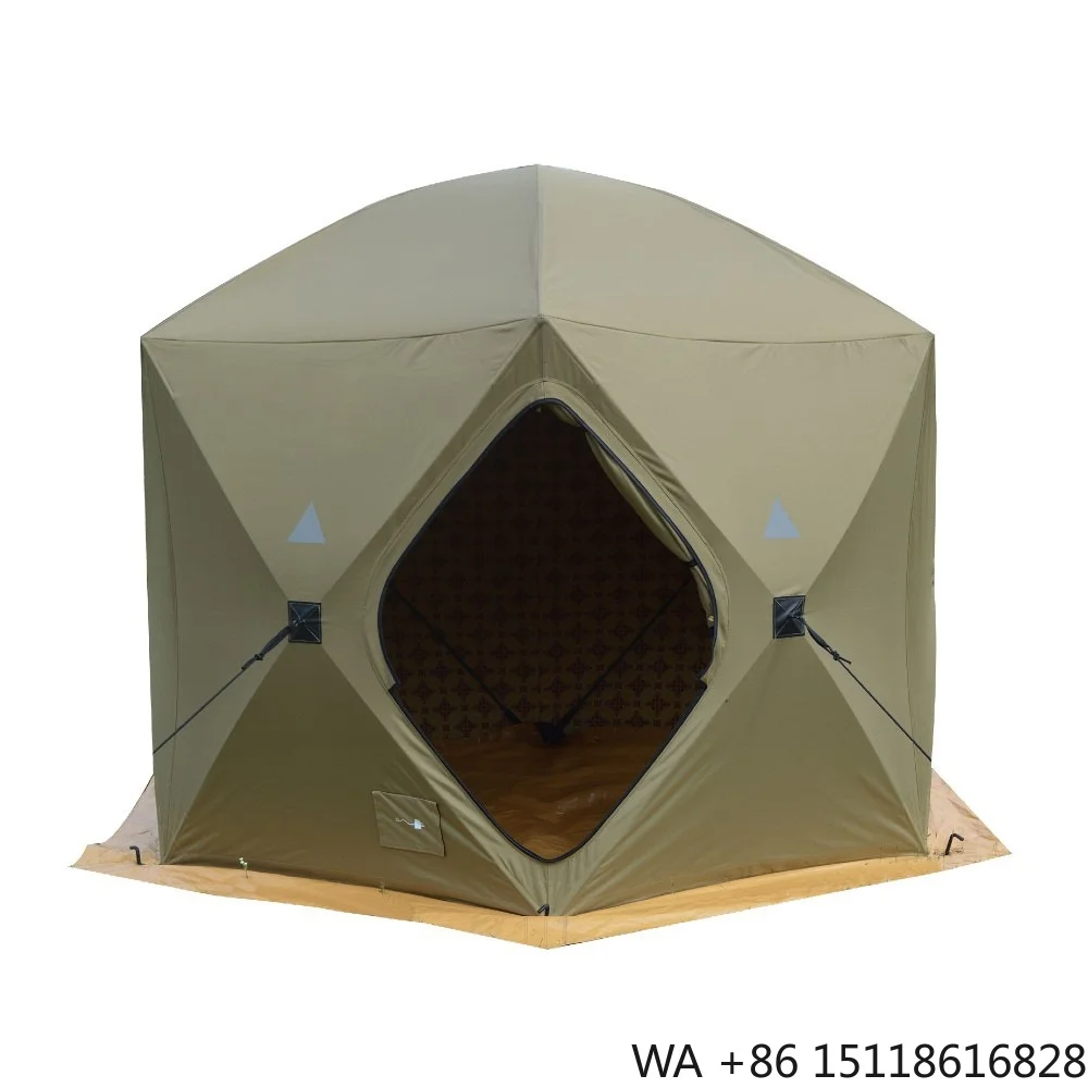 Factory Direct Sale Outdoor Camping Tent with Large Space Hexagonal Automatic Quick Open Foldable Sunshade Made of Oxford Fabric