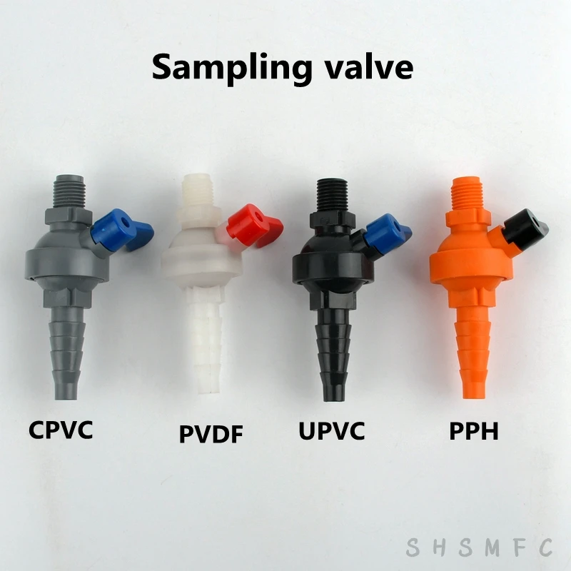 

1~10PCS G1/4‘’ CPVC PVDF PPH UPVC Pagoda Sampling Valve Quick Connect Valve Aquarium Joint Pipeline Water Intake on-off Valve