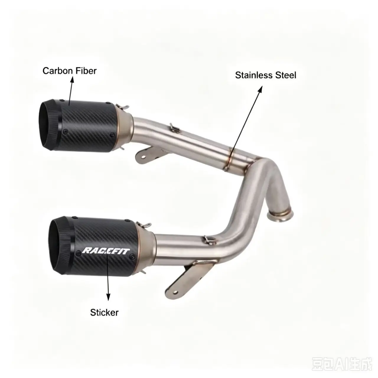 Exhaust Muffler Link Pipe For CFMOTO 500SR VOOM 2024-2026 Motorcycle Modified Escape Pipe with DB Killer 500SR Exhaust