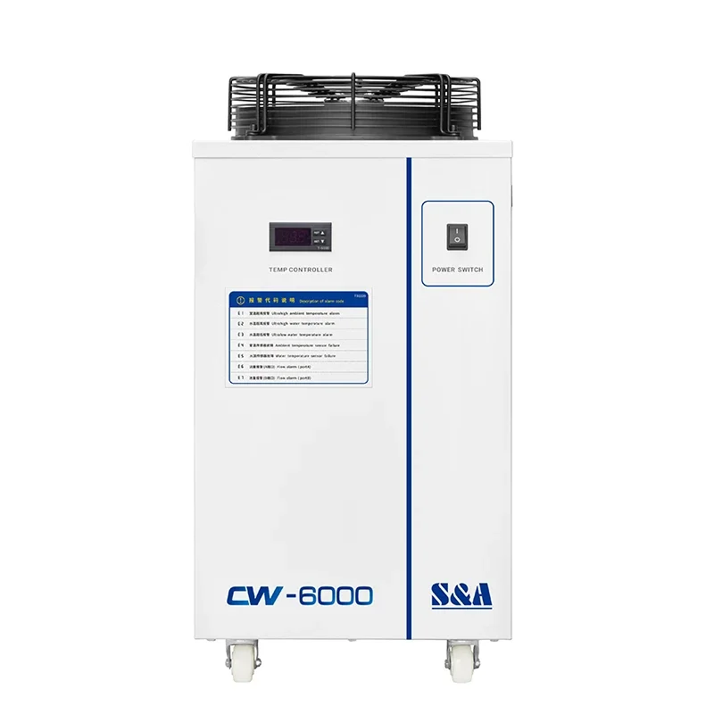 S&A CW-6000DH Lab Machine Refrigerador De Agua Cooling Equipment Air Cooled Industrial Water Chiller