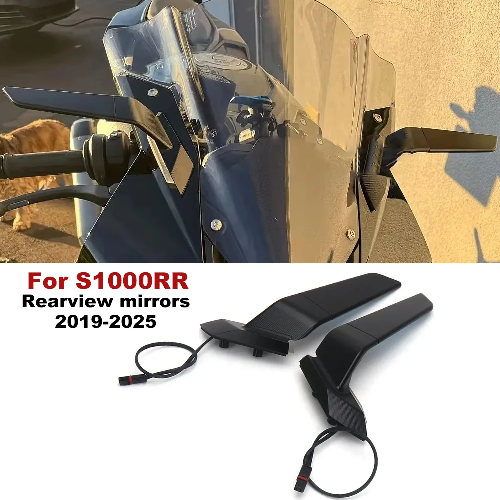 

For BMW S1000RR S1000 RR S 1000 RR2019-2025 Motorcycle Wind Wing Side Mirror Rearview Mirrors Adjustable Rotating with light