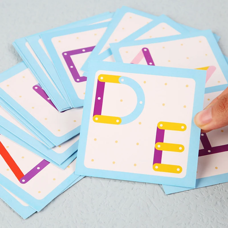 Cartes géométriques Pegboard pour enfants, jouets de puzzle pour bébés, jeux d'apprentissage précoce, document de forme créative