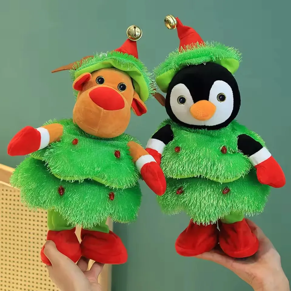 Elektrische Weihnachten Baum Plüsch Spielzeug Singen Und Tanzen Spielzeug Musical Gefüllte Nette Puppe Desktop Ornament Dekor Weihnachten Geschenke ﻿