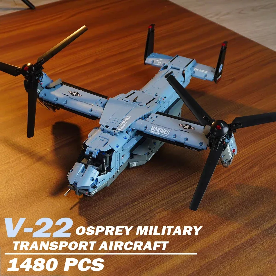 

WW2 военный Osprey транспортный самолет строительные блоки самолет ВВС истребитель кирпичи набор игрушек для детей подарки