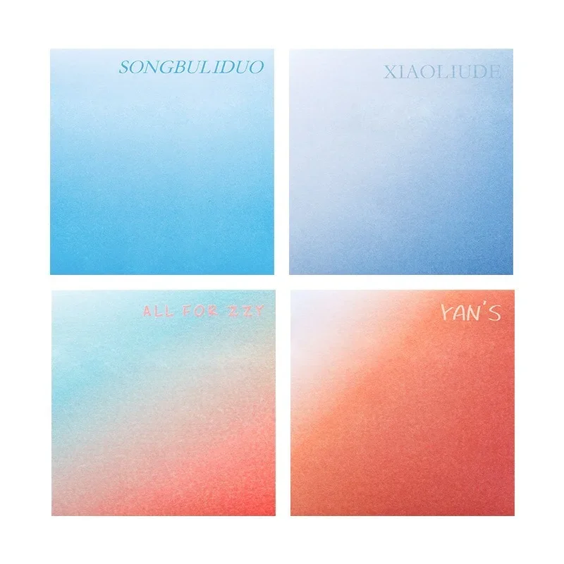 Color Gradient Self - adhesive Post Flag Sticky Notes N Times Stationery School Office Supplies 50sheets Ins Style