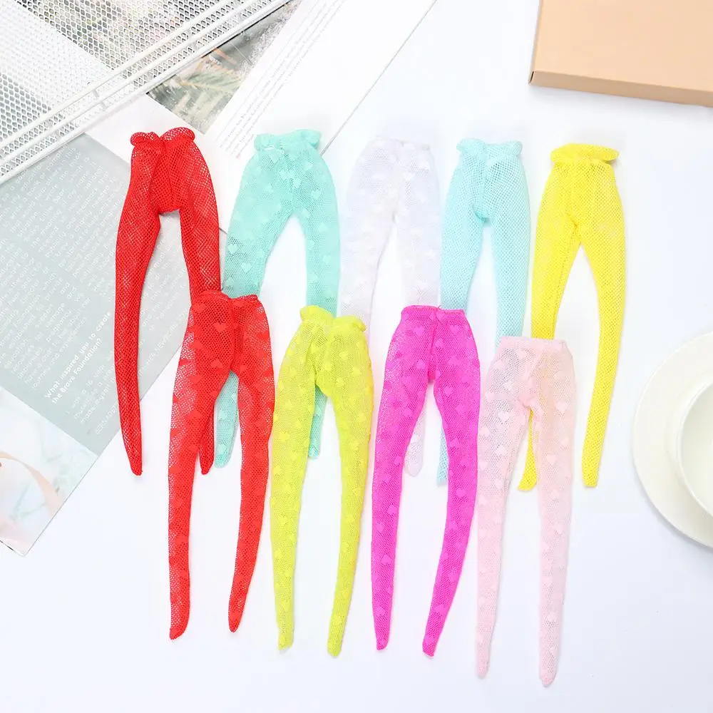 Dress Up Game Colorful Pantyhose Elestic Legging Love Heart Pattern  Silk Stockings Dolls Accessories  Pant Hose