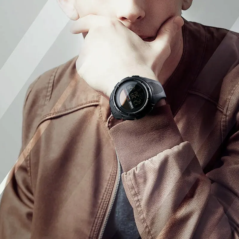 SKMEI الرجال الساعات المضيئة الرياضة الرقمية رجالي ساعات المعصم الشمسية للطاقة البيئية إنذار الذكور ساعة reloj hombre 1405