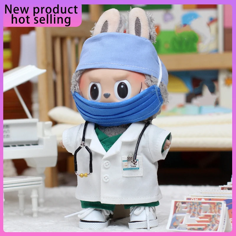 

Suitable for Labubu15-17cm first second third generation universal cloth doctor's and nurse's clothing Dolls Clothes Accessories