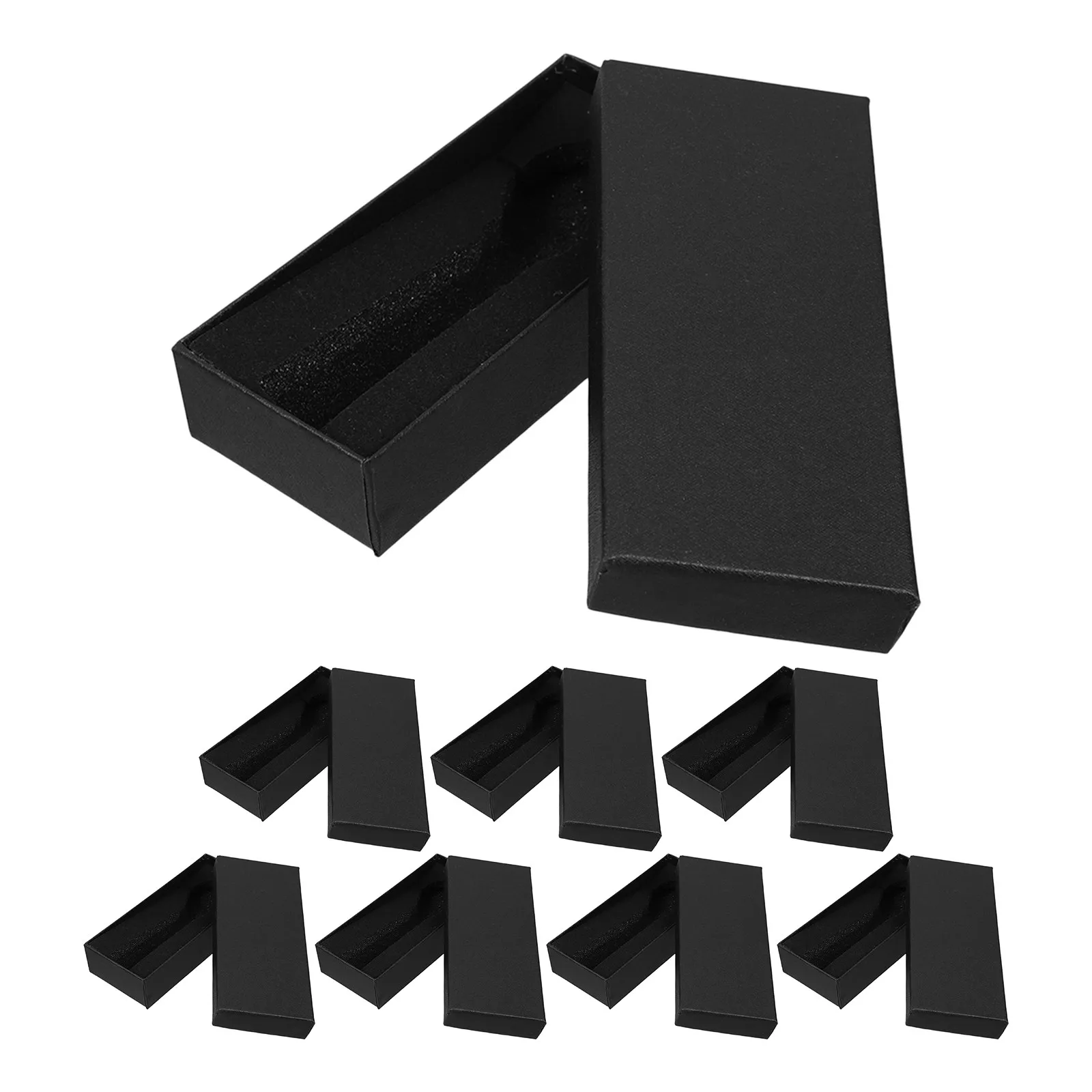 8Pcs Mens Watch Case Matte Black Small Portable Watch Storage Display Box Organizer Gift Watches Holder Organizer for Men