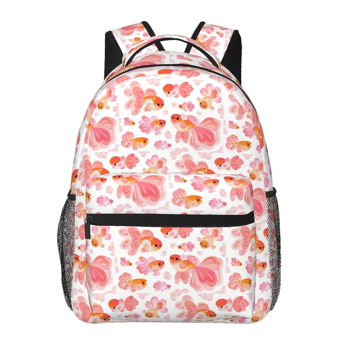 Sacs à dos de poisson rouge sans fleur pour enfants, cartable pour garçons et filles, sacs d'école pour enfants, sac à dos de dessin animé pour enfants, sac initié, grande capacité