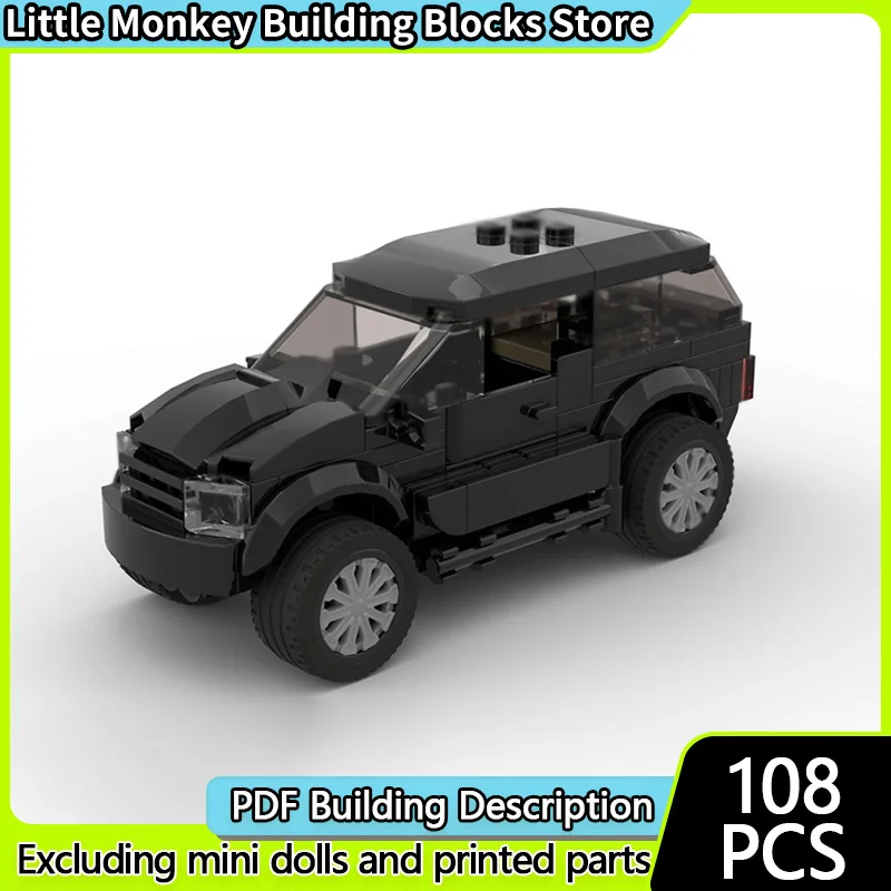 

City Car Model MOC Building Bricks 4x4 Full Size SUV Modular Technology Children Holiday Gifts Assemble Toys Suit