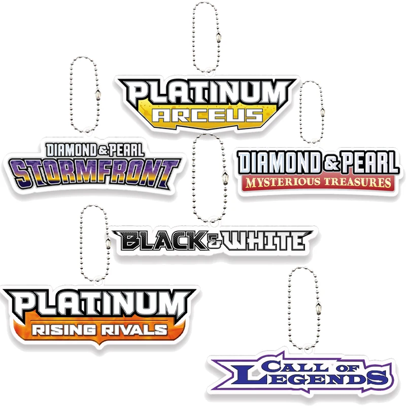 

Anime Black White Pocket Monster Series Creative Live Logo Acrylic Keychain Cartoon Bag Figure Pendant Gifts Toys Accessories