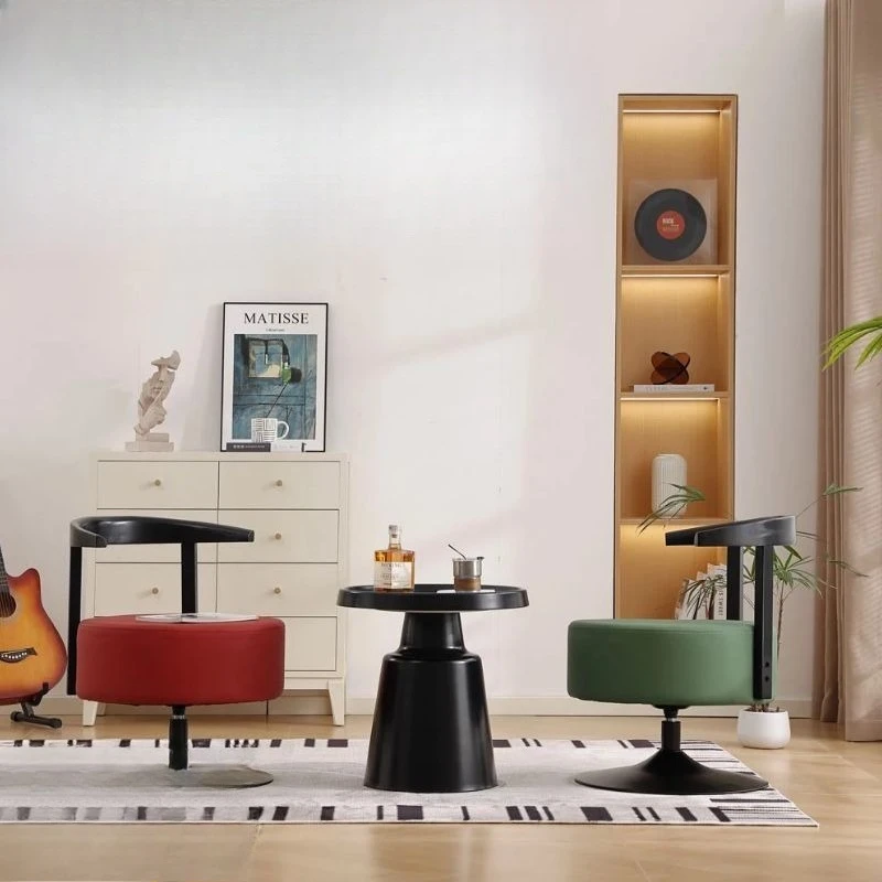 Small apartment rotatable single sofa chair dresser makeup chair