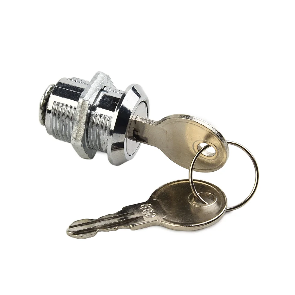 열쇠 2 개가 있는 금속 우편함 잠금 장치, 서랍 캐비닛 찬장 문짝 혀 잠금 장치, 집 개조 가구 하드웨어, 20mm, 16mm, 25mm, 30mm