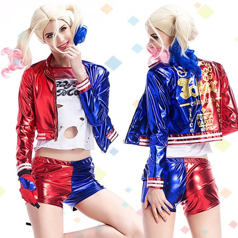 

DC Justice League Animation Halloween Harley Quinn Nightclub Sexy Costume Set Harley Quinn COS Costume Surprise Gift Wholesale