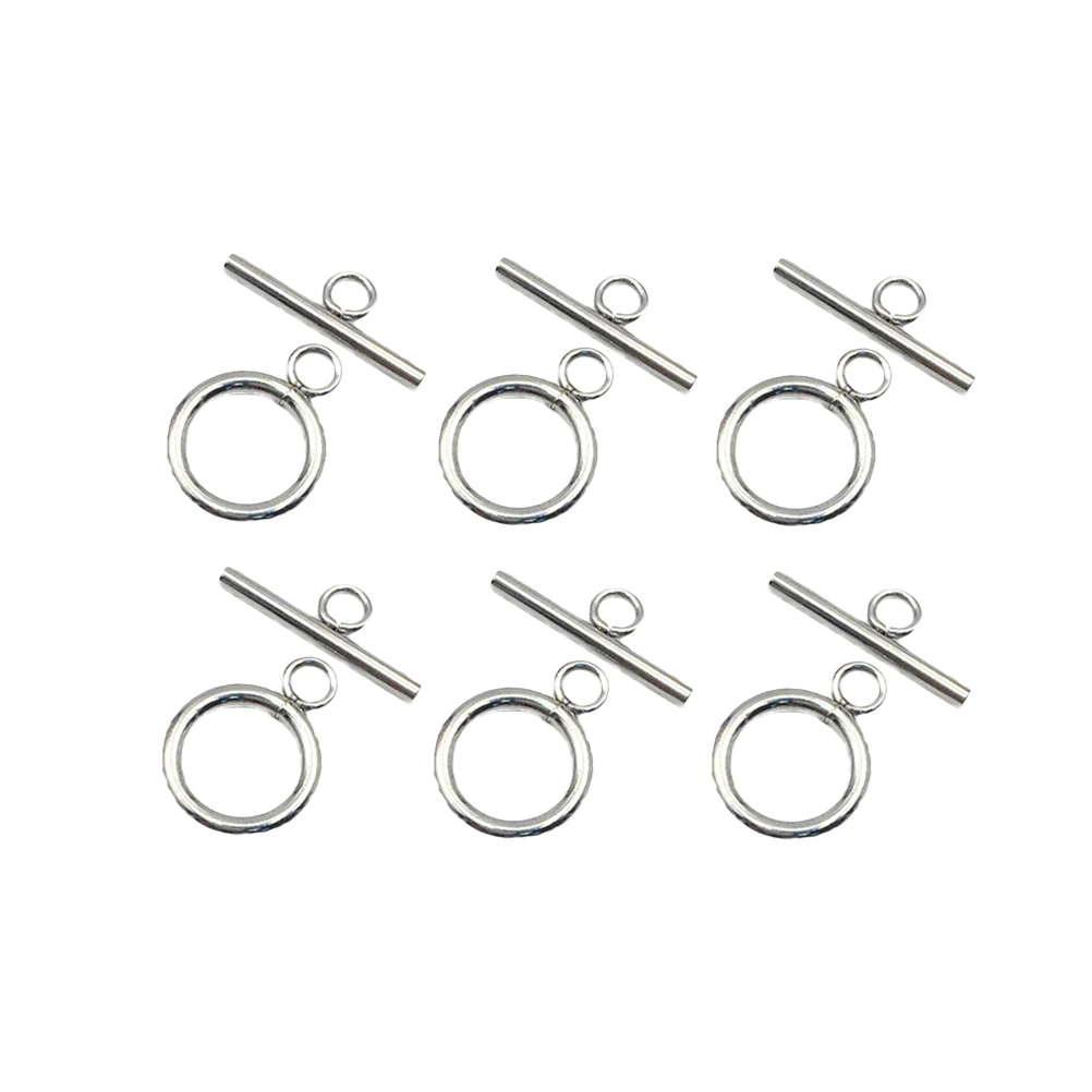 

20 Sets Stainless Steel Jewelry Buckles Cadmium Free Lead Free Toggle Clasps Bracelet Necklace Fasteners DIY Supplies
