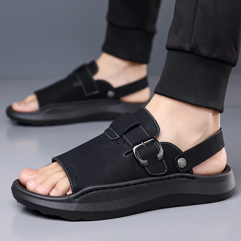 

Men's Minimalist Summer Sandals, Breathable Anti-slip Wear-resistant Casual Outdoor Driving Beach Slippers-WC26-2