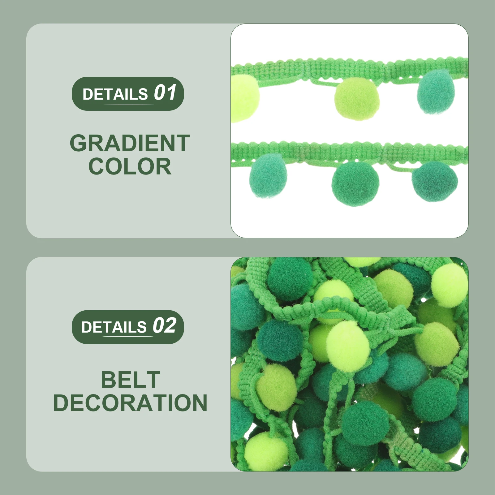 

4.5m Ball Lace Trim DIY Fringe Edging Decorative Mini Balls for Crafts Holiday Decor Maternity Kids Clothing Projects