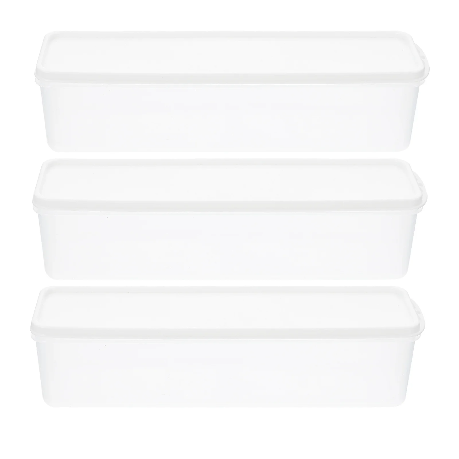 3pcs Noodle Food Container Refrigerator Storage Box With Cover Organizer Fresh Keep Case Freezer Storage Egg Container
