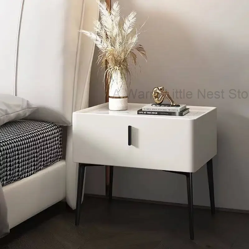 Narrow Small Space Nightstands Drawers Storage Organizers Center Bedside Table Pretty Design Organizers Muebles Home Furniture