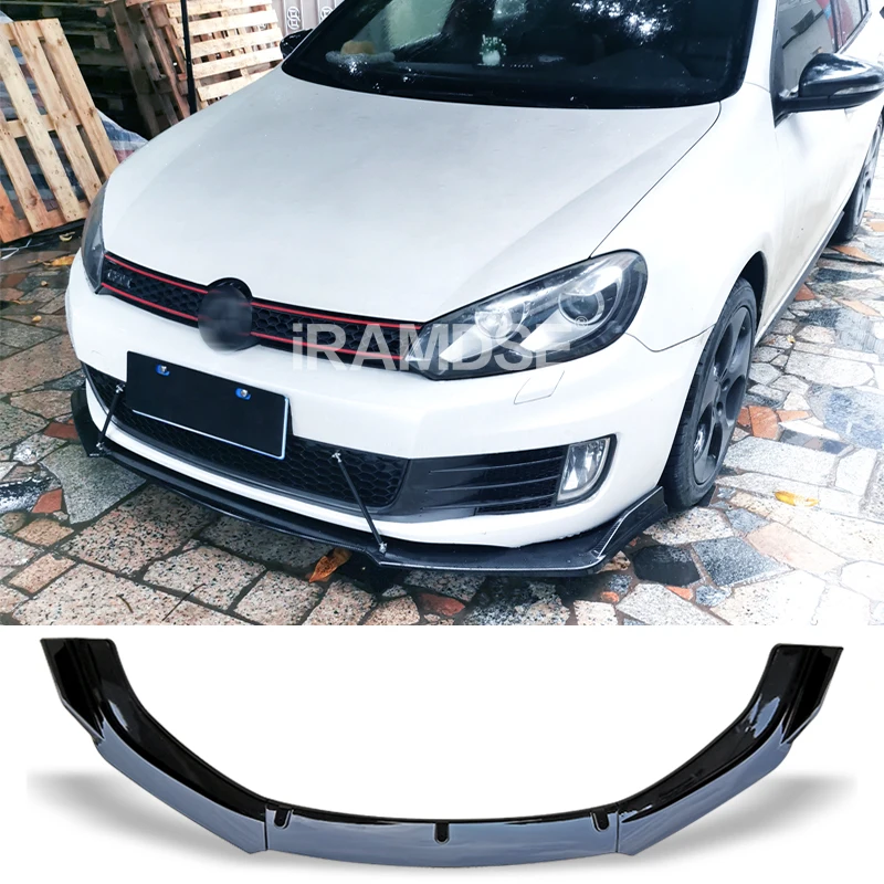 Front Bumper Spoiler Protector Plate Lip MK6 MK7 Splitter Body Kit Decorative Shovel For Volkswagen Golf 6 7 Rline