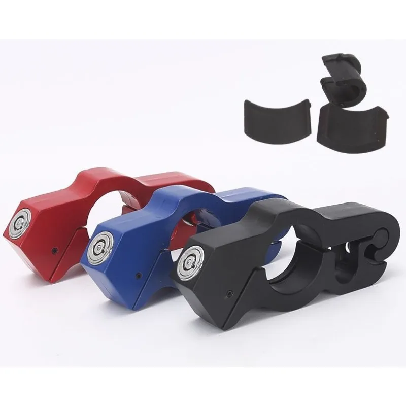 

Новый противоугонный замок на руль мотоцикла, твердый замок-фиксатор для ручки тормоза, имитирующий стальной замок, с тягой, для квадроциклов, внедорожных и уличных мотоциклов