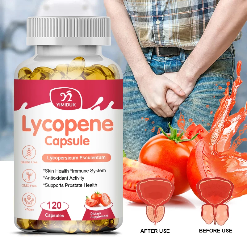 

Lycopene Capsules 10 mg, Supplement for Prostate and Heart Health Support Contains Antioxidant 60/120 Rapid Release Softgels