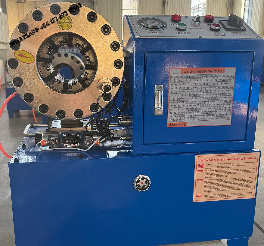 Overseas Bestseller, 1/4 to 2 Inch, 6-51mm High-Precision Hose Crimping Machine, Hydraulic Hose Sealing Machine