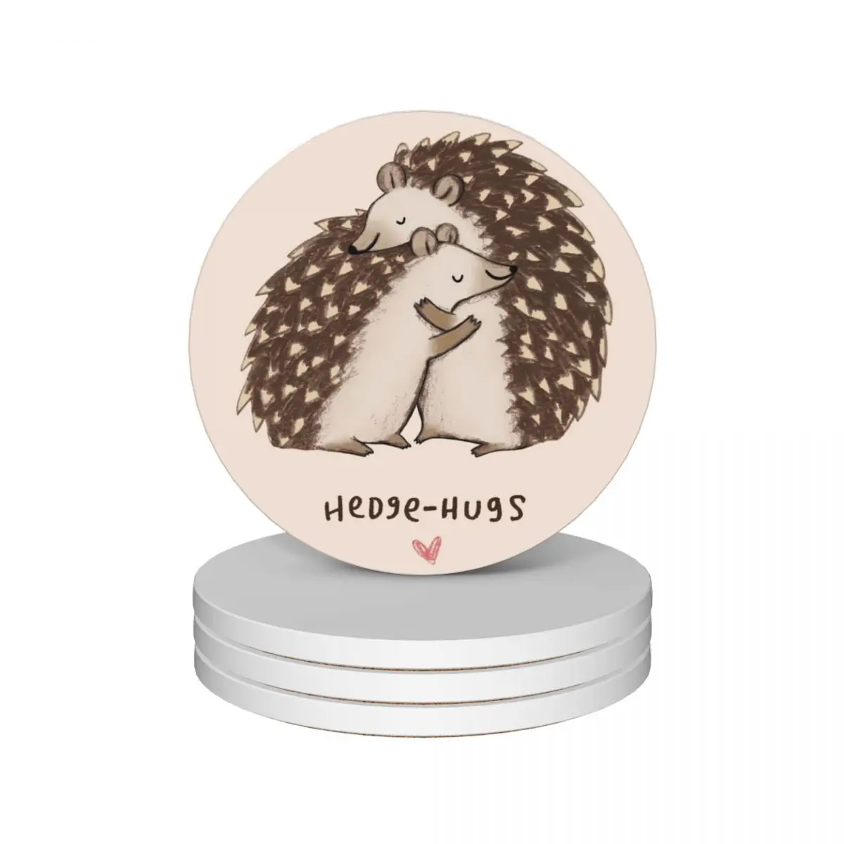 Hedge-hugs Ceramic Coasters (Set of 4) Cup for tea kawaii Coasters