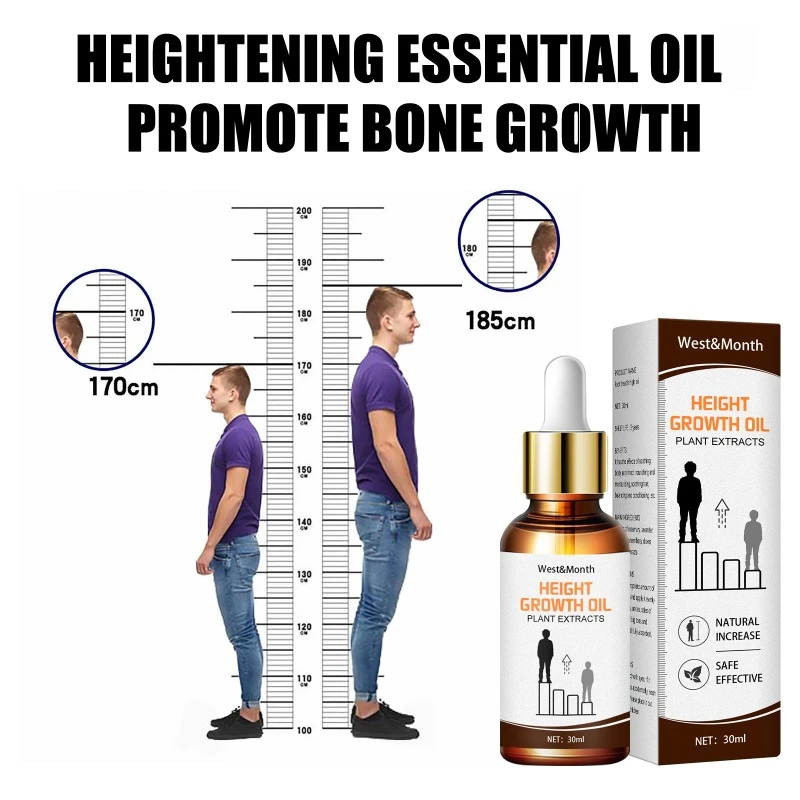 Natural Height Increasing Oil Body Grow Taller Promote Bone Growth Heightening Conditioning Essential Oil Foot Health Care 30ml