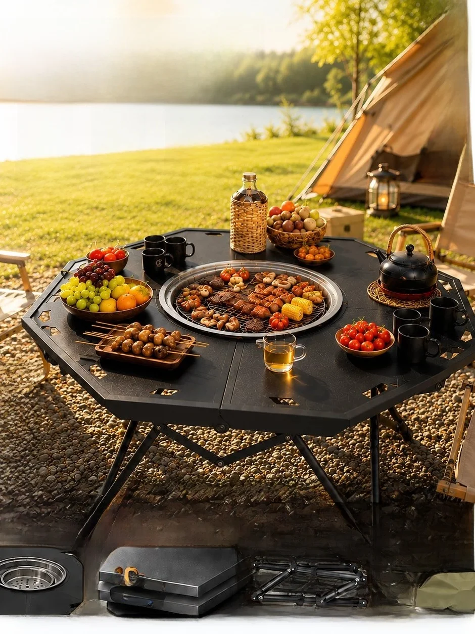 outdoor-tactical-table-set-folding-camping-table-barbecue-charcoal-grill-carbon-steel-picnic-furniture-casual-living-table