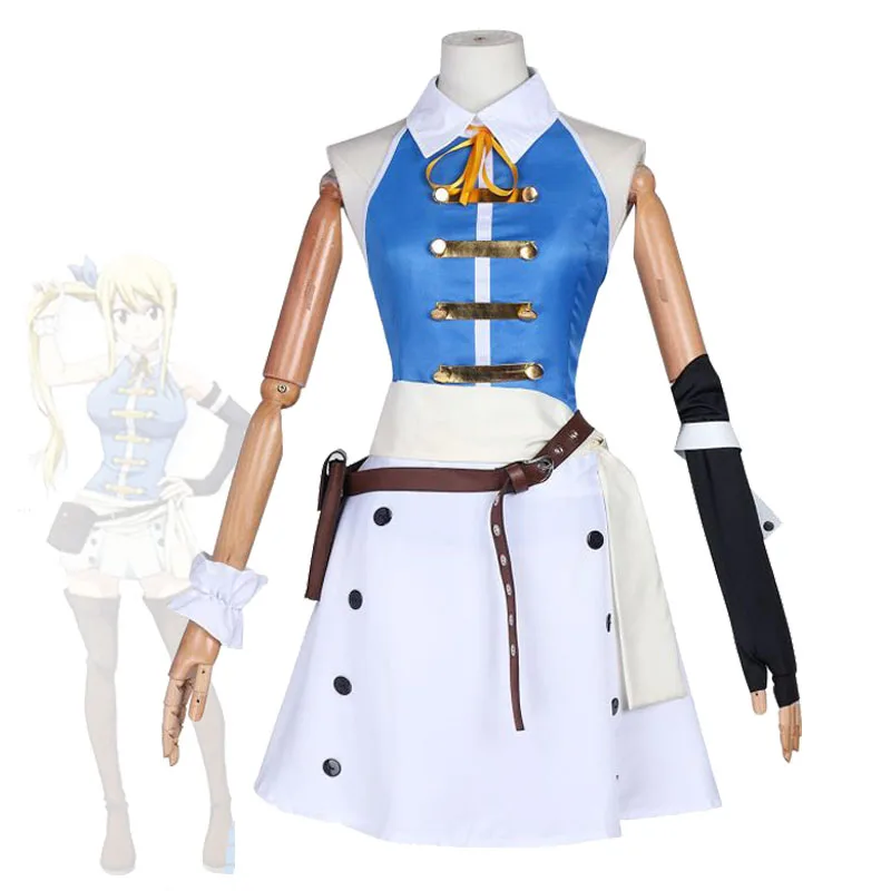 Anime Lucy Heartfilia Cosplay Costume Fairy Tail Lucy's JK Uniform Skirts Comic-con Coser Costumes Halloween Party Dressing Up