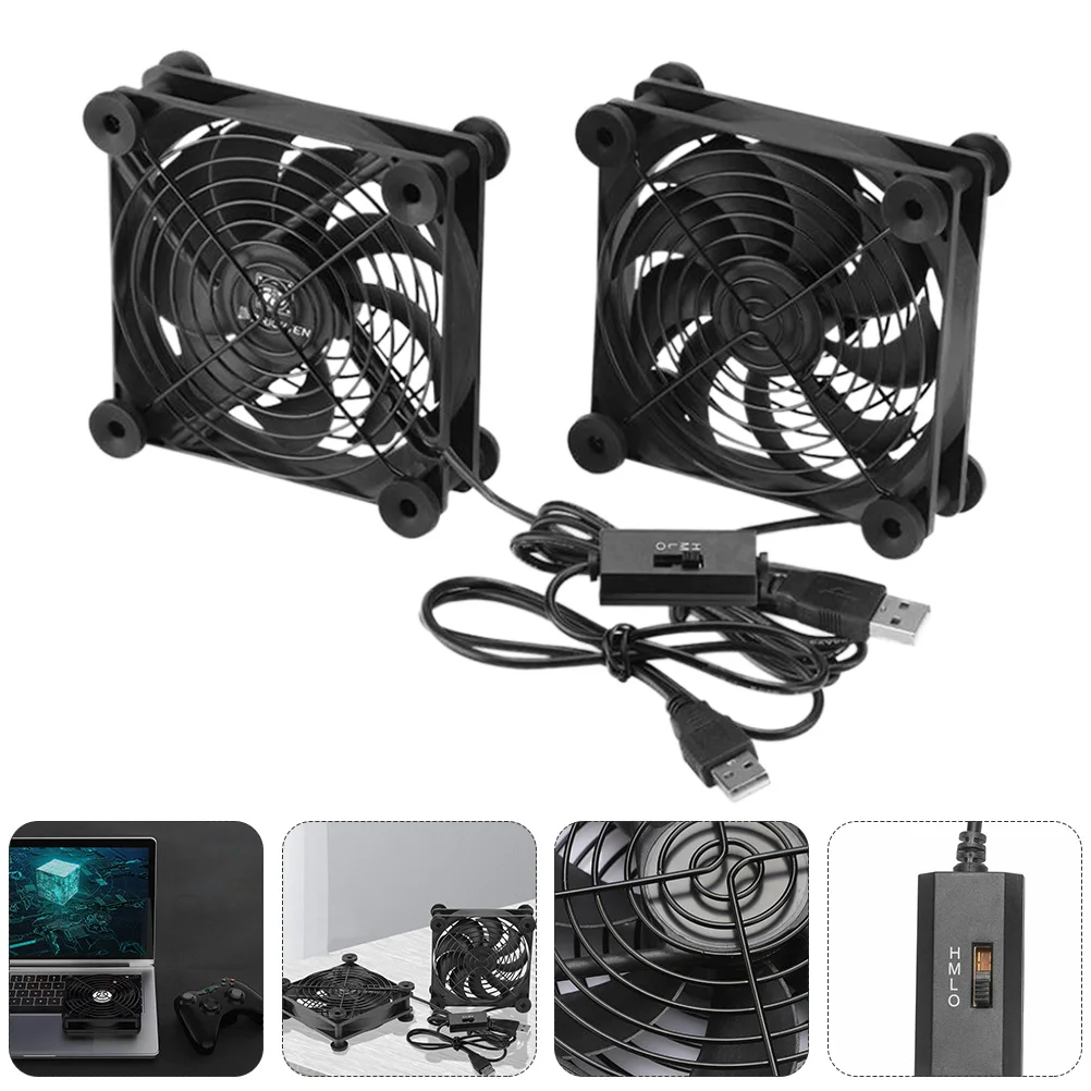 Kipas Pendingin 12 Cm untuk Router Casing Komputer USB Pendingin Bisu Plastik Portabel Pendingin Radiator Router Efisien Komputer