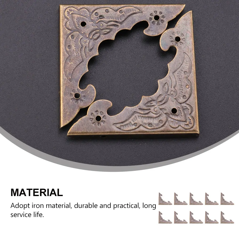 24pcs Set Jewelry Box Corner Guard Durable Iron Material Resistant Environmental Protection Furniture Box Accessories