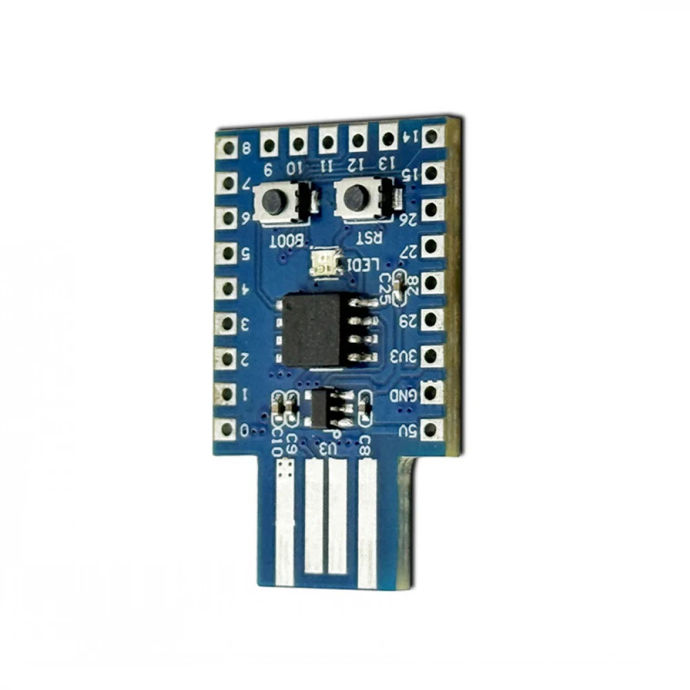 RP2040 USB Type-A Development Board 4MB Flash Microcontroller 2mm PCB Board Support MicroPython On-Board USB-A Male Port Compact