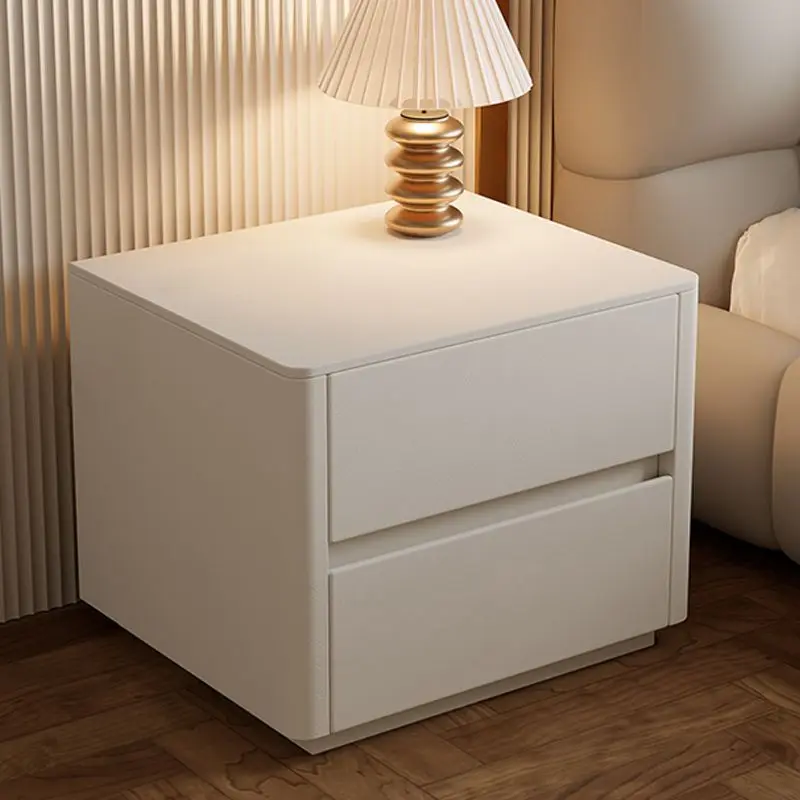 

Smart bedside table Wireless charging Modern simple solid wood Internet celebrity master bedroom Multifunctional light