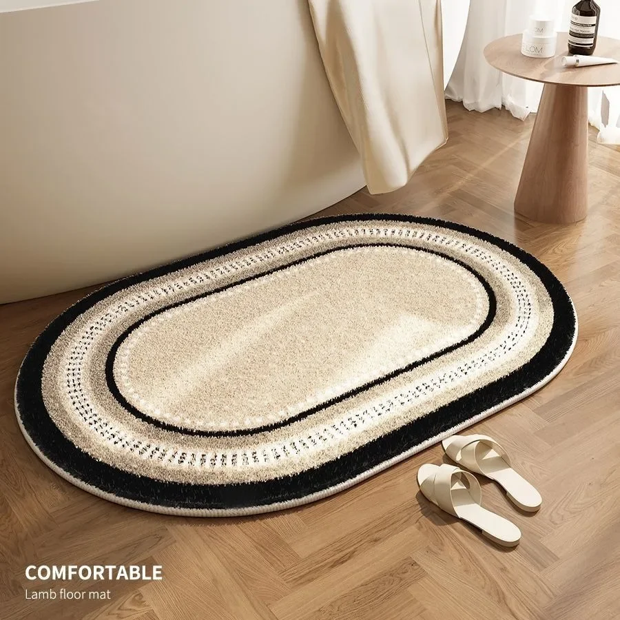 

Bathroom floor mat, bathtub, quick-drying, non-slip foot mat, bathroom door household winter plush thickened carpet